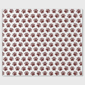 Tartan Kariert Paw Prints Geschenkpapier (Flach)