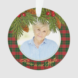 Tartan Kariert Pine Memorial Foto Weihnachten Akry Ornament