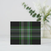 Tartan Kariert Postkarte (Stehend Vorderseite)