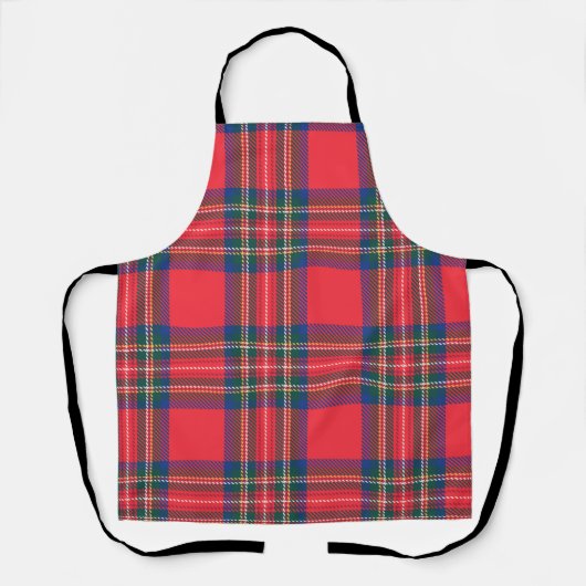 Tartan Kariert Red Classic Weihnachtsfeiertag Schürze (Vorderseite)