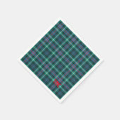 Tartan Kariert Red INITIALS Festival Classic Serviette (Ecke)