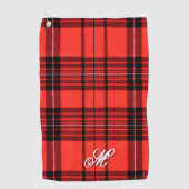 Tartan Kariert Red Traditional Modern Collection Golfhandtuch (Vorderseite)