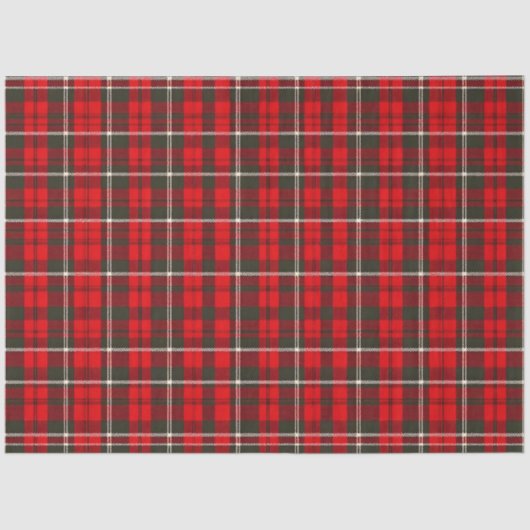 Tartan Kariert Red Traditional Popular Collection Seidenpapier (Vorderseite)