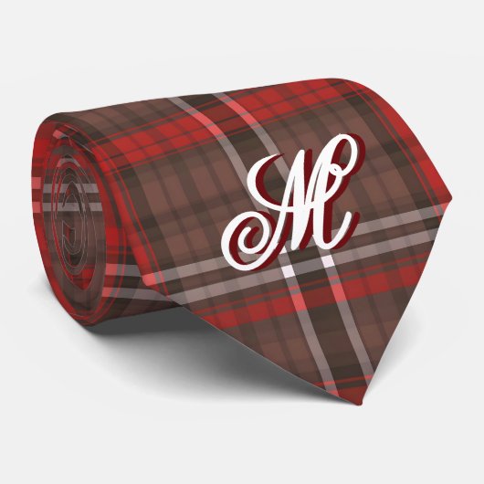 Tartan Kariert Red Traditional Trendy Collection Krawatte (Gerollt)
