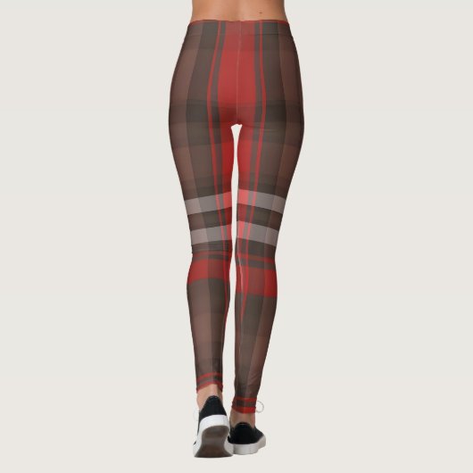 Tartan Kariert Red Traditional Trendy Collection Leggings (Rückseite)