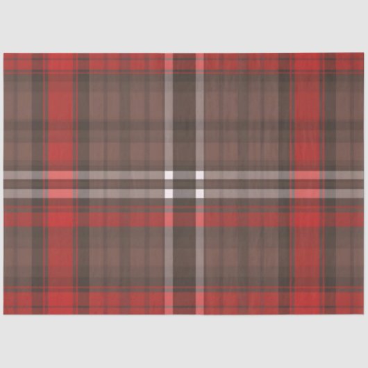 Tartan Kariert Red Traditional Trendy Collection Seidenpapier (Vorderseite)