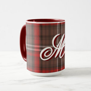 Tartan Kariert Red Traditional Trendy Collection Tasse