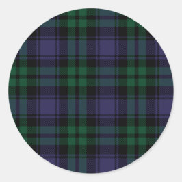 Tartan, Kariert Runder Aufkleber