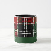 Tartan Kariert Scottish Pattern Custom Familiennam Tasse (Zentrum)