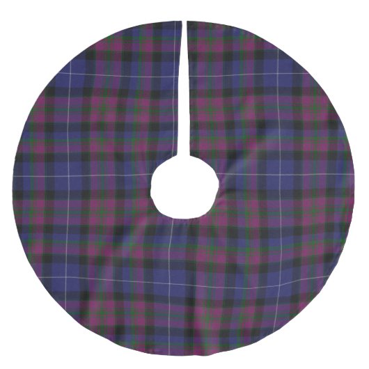 Tartan Kariert Tree Skirt Stolz aus Schottland Polyester Weihnachtsbaumdecke (Vorderseite)