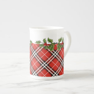 Tartan kariert u. porzellantasse