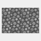 Tartan Kariert und Snowflake Monochrom Geschenkpapier Set (Vorderseite 2)