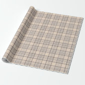 Tartan-karierte Beige, Brown u. Weiß-Nr. 47 Geschenkpapier (Ungerollt)