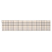 Tartan-karierte Beige, Brown u. Weiß-Nr. 47 Kurzer Tischläufer (Horizontal)