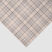 Tartan-karierte Beige, Brown u. Weiß-Nr. 47 Seidenpapier (Ausschnitt)