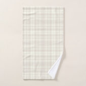 Tartan-karierte Creme u. Beige-Nr. 66 Badhandtuch Set (Handtuch)