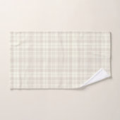 Tartan-karierte Creme u. Beige-Nr. 66 Badhandtuch Set (Handtuch)
