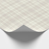 Tartan-karierte Creme u. Beige-Nr. 66 Geschenkpapier (Ecke)