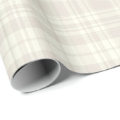 Tartan-karierte Creme u. Beige-Nr. 66 Geschenkpapier (Rolleneckpunkt)