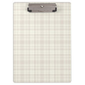 Tartan-karierte Creme u. Beige-Nr. 66 Klemmbrett (Vorderseite)