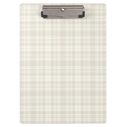 Tartan-karierte Creme u. Beige-Nr. 66 Klemmbrett (Vorderseite)