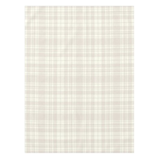 Tartan-karierte Creme u. Beige-Nr. 66 Tischdecke (Vorderseite)