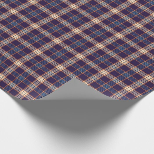 Tartan karierte, farbenfrohe Marinestextur. Geschenkpapier (Ecke)