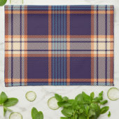 Tartan karierte, farbenfrohe Marinestextur. Geschirrtuch (Gefaltet)