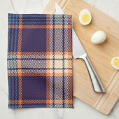 Tartan karierte, farbenfrohe Marinestextur. Geschirrtuch (Viertel Falte)