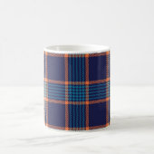 Tartan karierte, farbenfrohe Marinestextur. Kaffeetasse (Mittel)