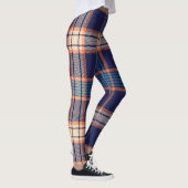 Tartan karierte, farbenfrohe Marinestextur. Leggings (Rechts)