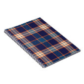 Tartan karierte, farbenfrohe Marinestextur. Notizblock (Rechte Seite)