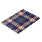 Tartan karierte, farbenfrohe Marinestextur. Notizblock (Linke Seite)