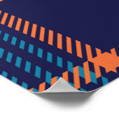 Tartan karierte, farbenfrohe Marinestextur. Poster (Ecke)