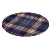 Tartan karierte, farbenfrohe Marinestextur. Schneidebrett (Ecke)
