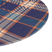 Tartan karierte, farbenfrohe Marinestextur. Schneidebrett (Ecke)