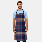 Tartan karierte, farbenfrohe Marinestextur. Schürze (Getragen)