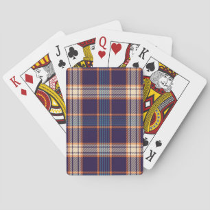 Tartan karierte, farbenfrohe Marinestextur. Spielkarten