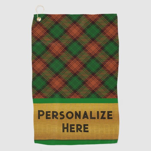 Tartan Karierte Golfgeschenke für alle Golfhandtuch (Vorderseite)