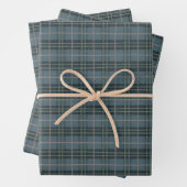 Tartan Karierte Hand gezeichnet staubblaue Streife Geschenkpapier Set (Beispiel)