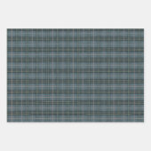 Tartan Karierte Hand gezeichnet staubblaue Streife Geschenkpapier Set (Vorderseite)