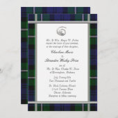 Tartan-karierte Hochzeits-Einladung Einladung (Vorne/Hinten)