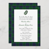 Tartan-karierte Hochzeits-Einladung Einladung (Vorne/Hinten)