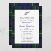 Tartan-karierte Hochzeits-Einladung Einladung (Vorne/Hinten)