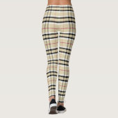 Tartan Karierte karierte Muster Leggings in Beige (Rückseite)