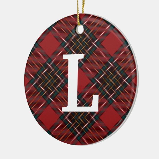 Tartan Karierte Keramik Ornament (Links)