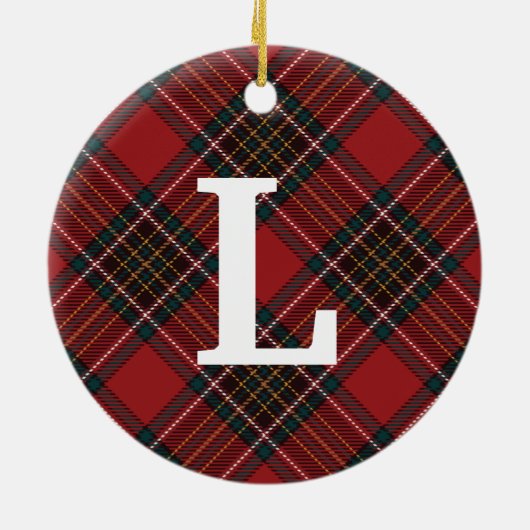 Tartan Karierte Keramik Ornament (Hinten)