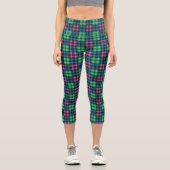Tartan Karierte Leggings in Blau, Grün und Rosa -  (Vorderseite)