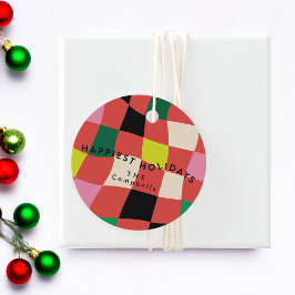 Tartan Karierte Weihnachten Geschenkanhänger