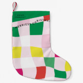 Tartan Karierte Weihnachten Kleiner Weihnachtsstrumpf (Vorderseite)